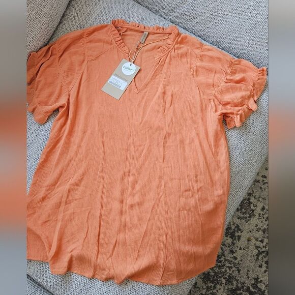 💝Nwt Soyaconcept Coral Orange Women's Top - Picture 1 of 4